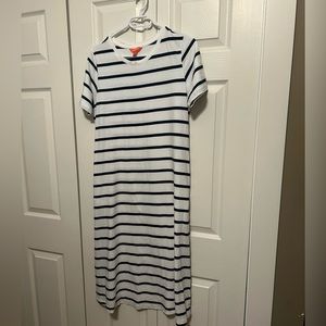 Joe Fresh Striped Cotton Midaxi T-Shirt Dress
